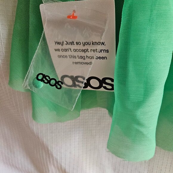 ASOS DESIGN cape overlay ruffle bias maxi dress in bright green - Picture 7 of 11